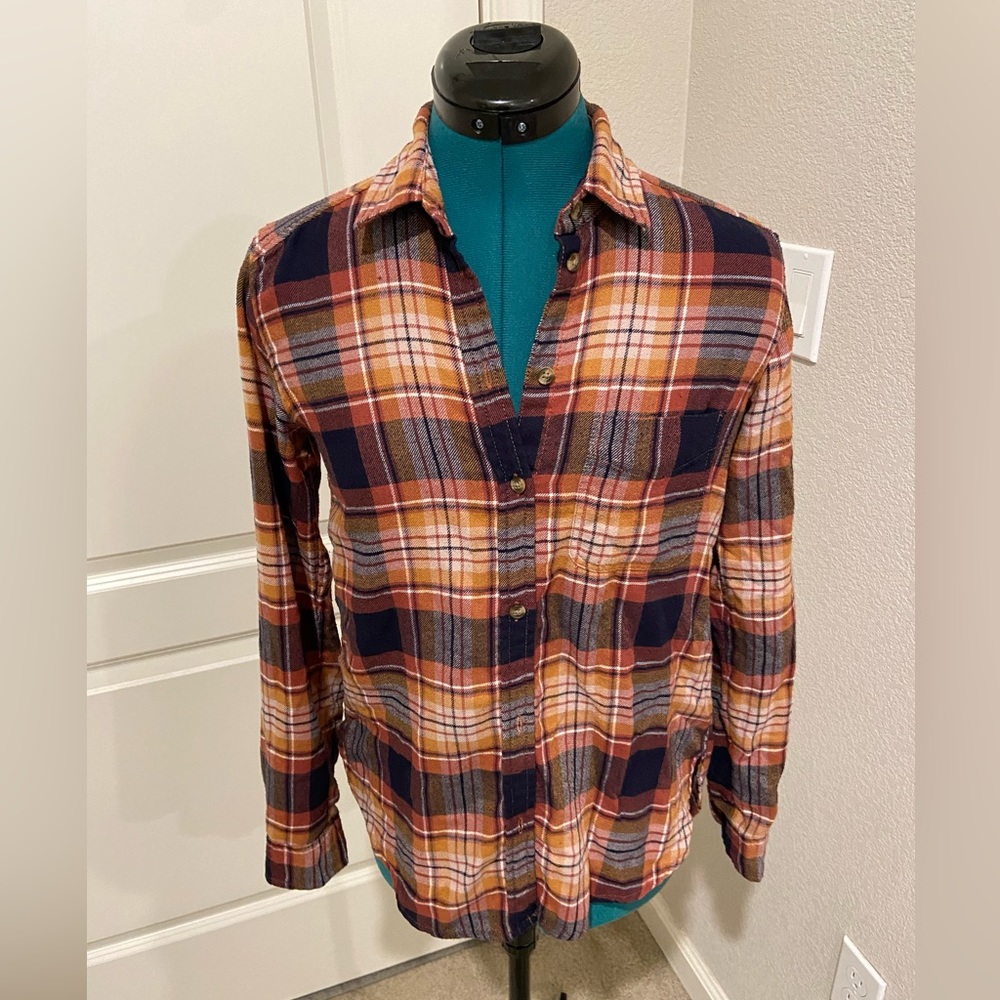 American Eagle Orange Flannel XS